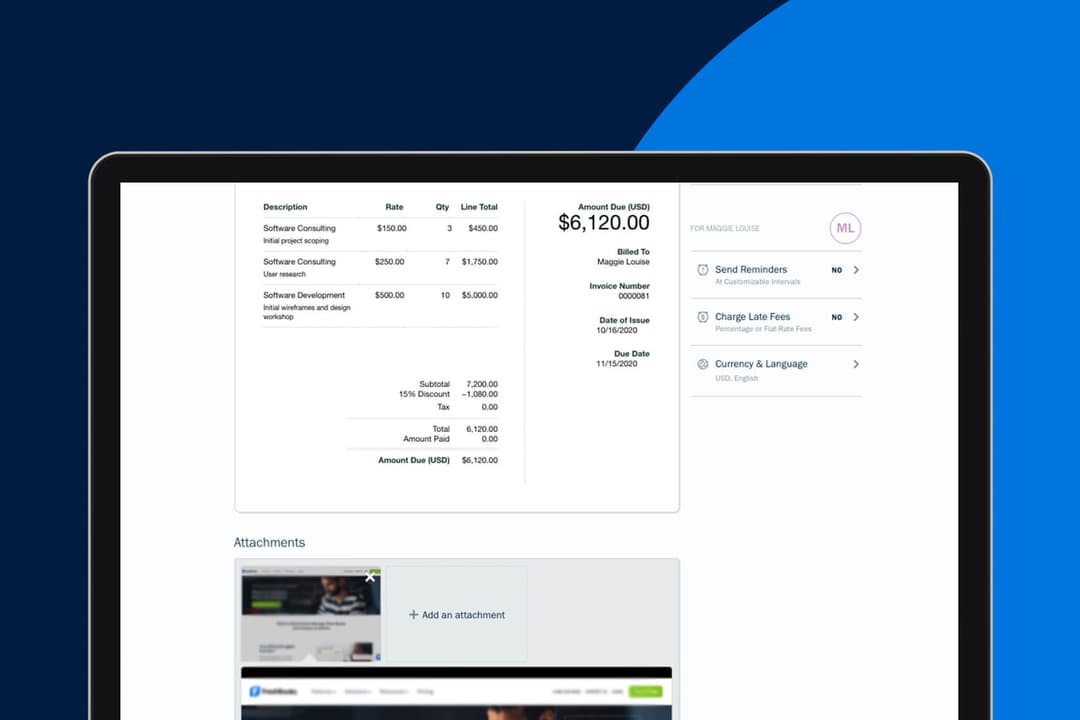 New & Improved in FreshBooks: Invoice Attachments, Croatian Language, and More image