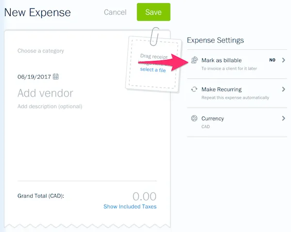 Advanced Invoicing Mark Billable Expense