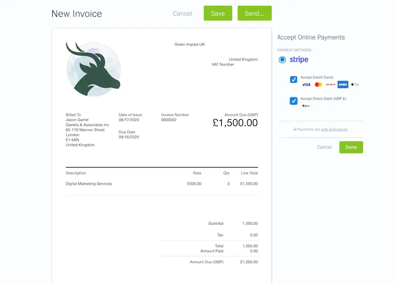 Step 2 Direct Debit Side Panel