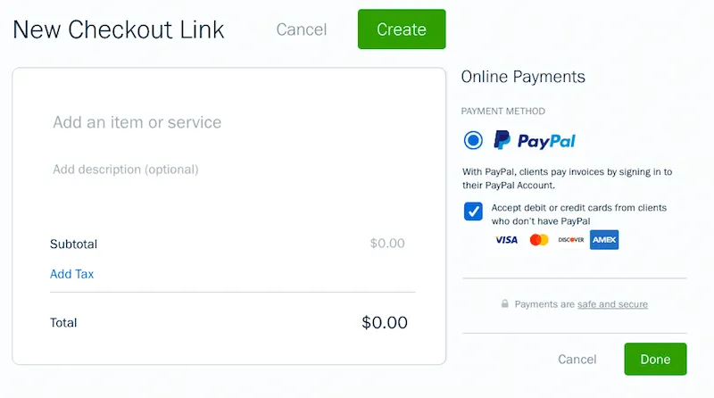  freshbooks paypal