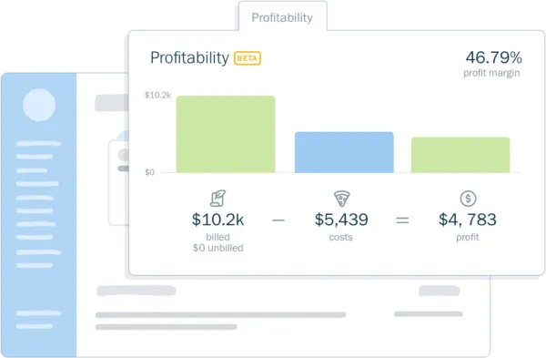 FreshBooks Project Profitability tool screenshot