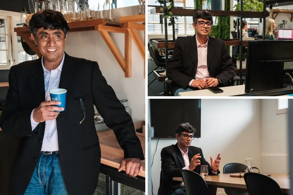 Ahmed Omer, owner of Web Digital, at work