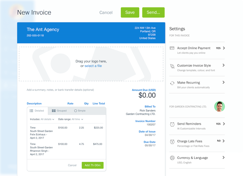 time tracking invoicing apps