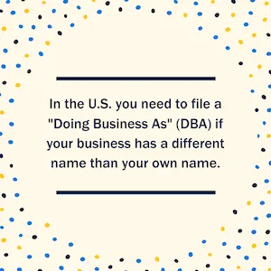 Doing Business As (DBA)