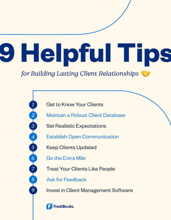infographic: 9 client relationship tips