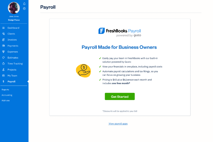 How to use FreshBooks Payroll - Step 1