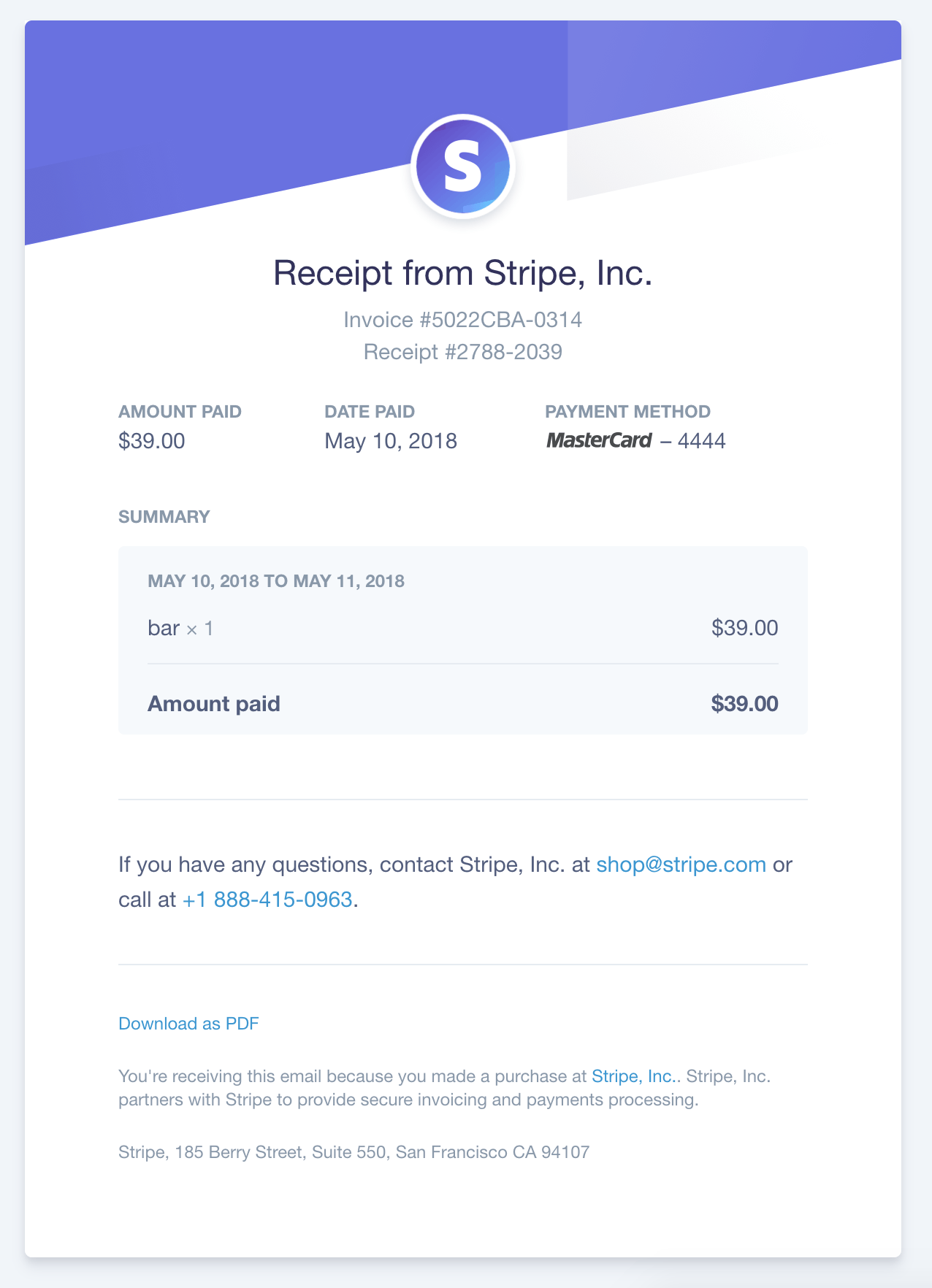 Payment Receipt Sample from www.freshbooks.com