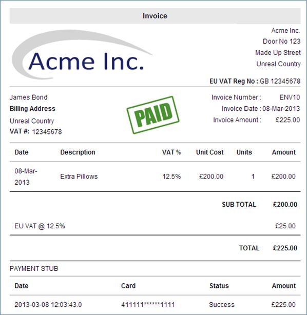 Eu vat invoicing rules