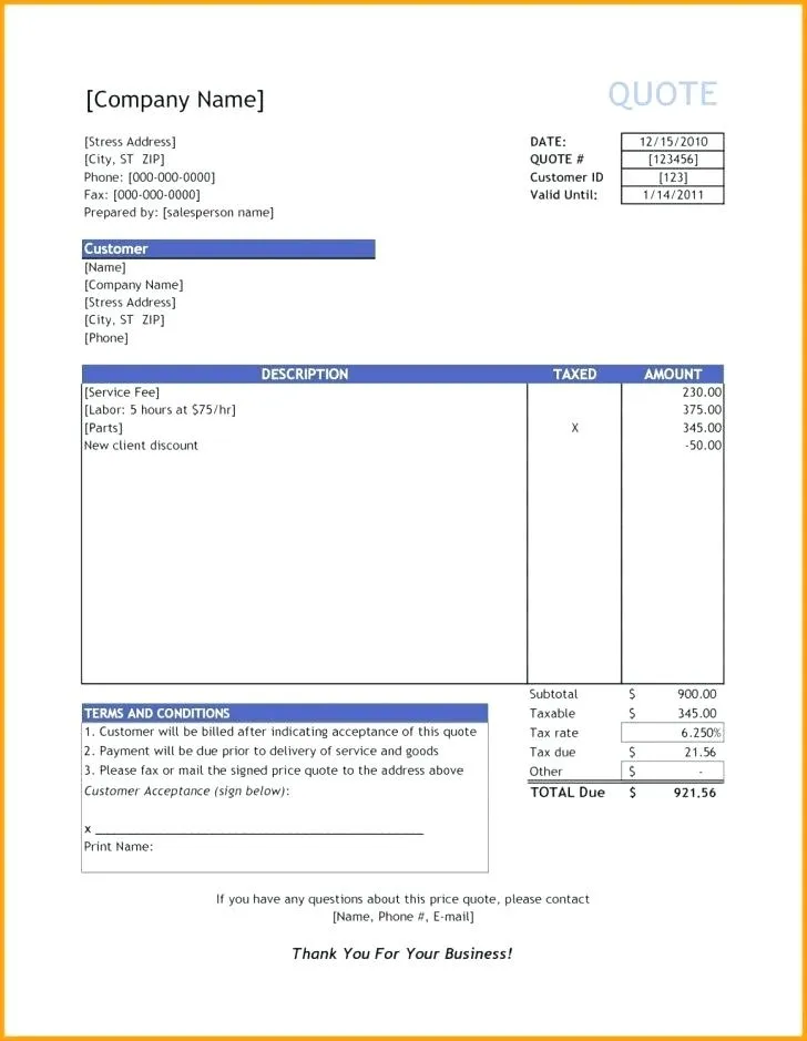 Formal Estimate Template from www.freshbooks.com