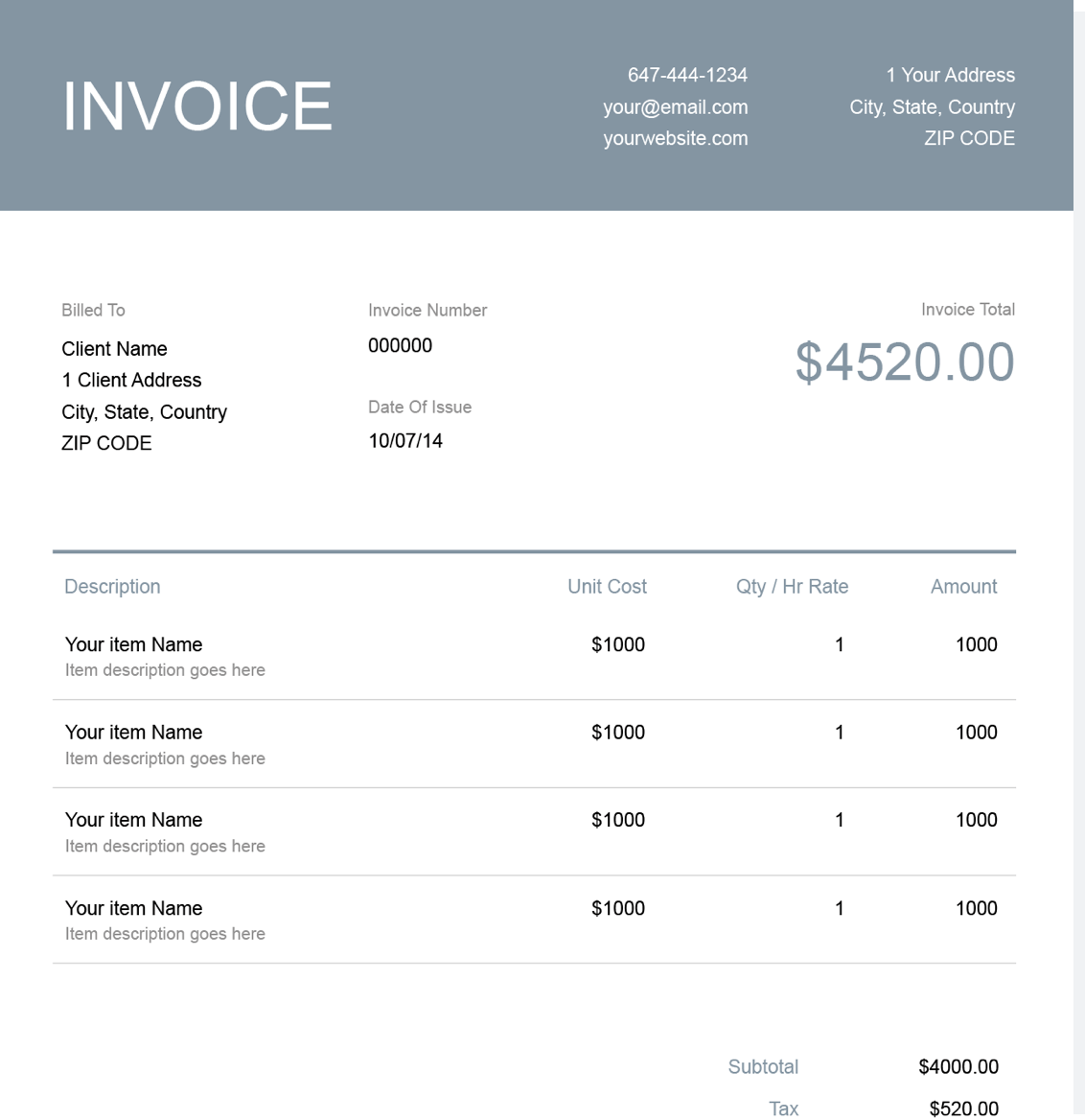 Simple Invoice Template Pdf from www.freshbooks.com