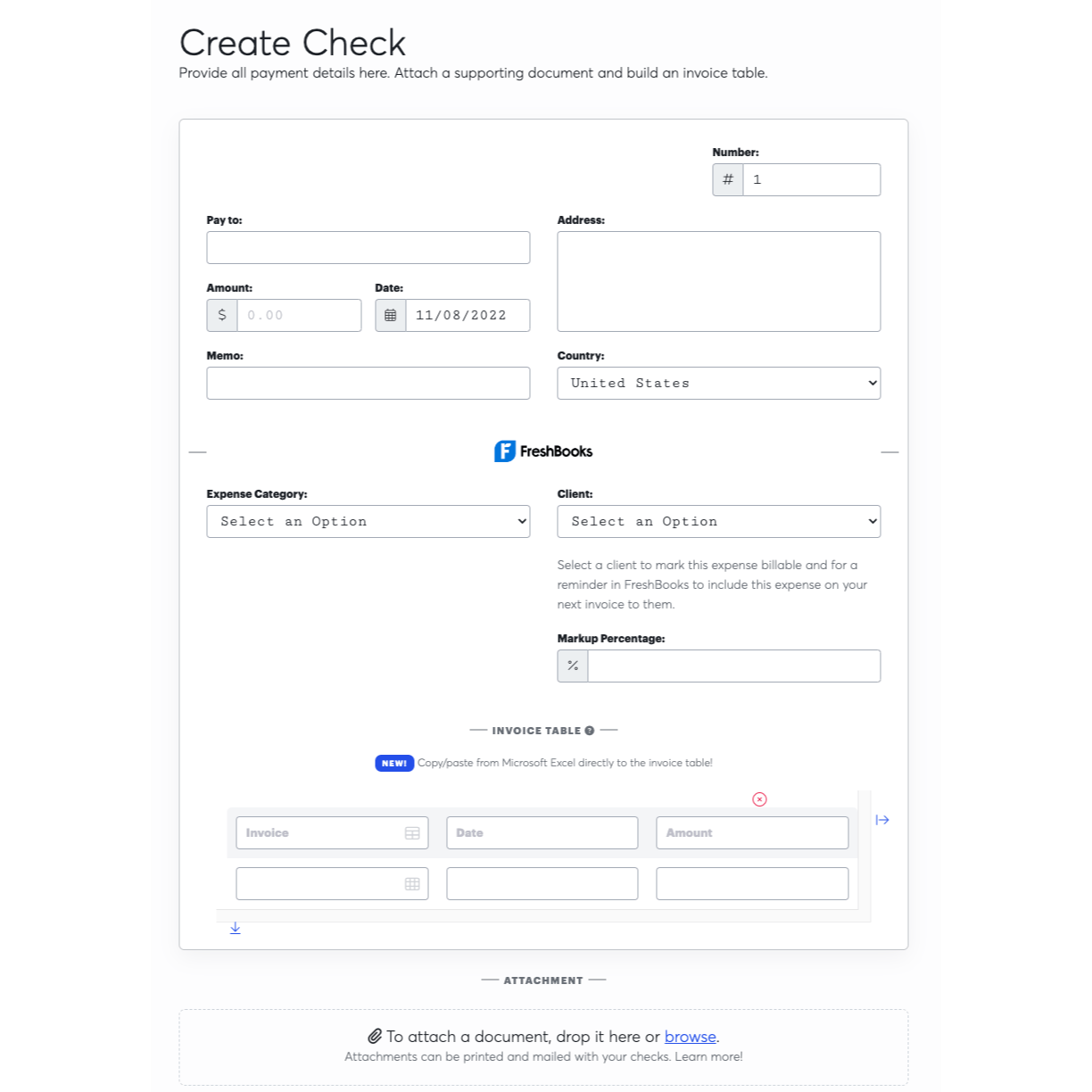 FreshBooks Integrate with Checkeeper