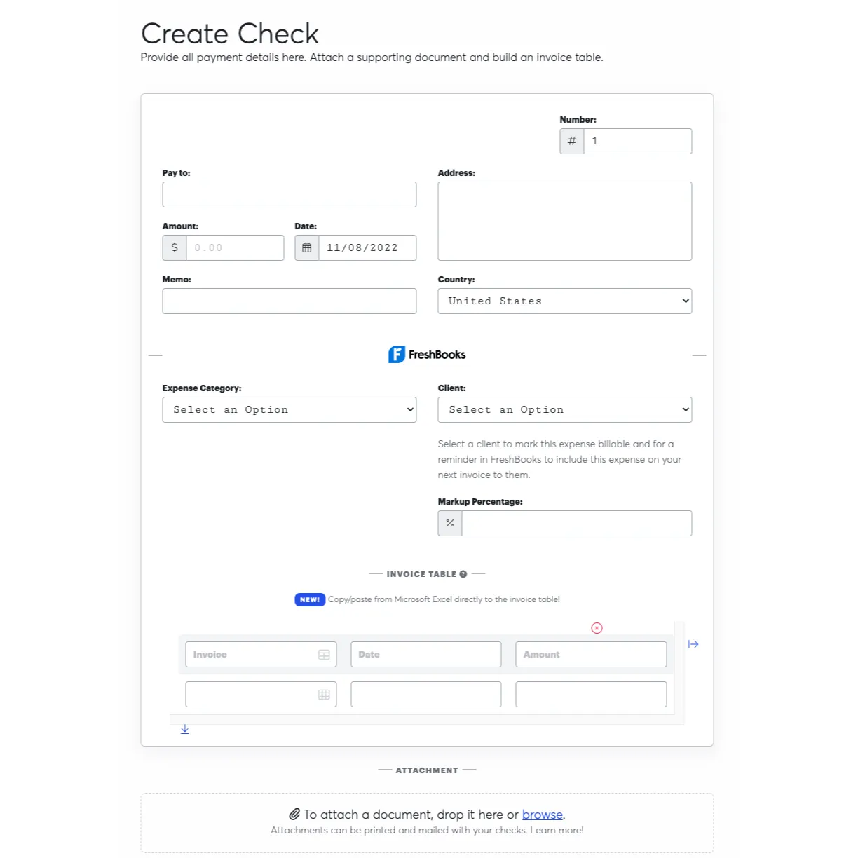 FreshBooks Integrate with Checkeeper