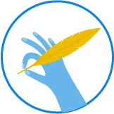 hand with quill