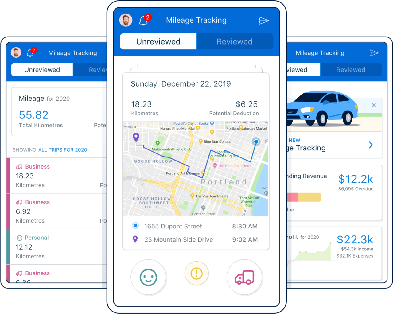 mileage trip planner