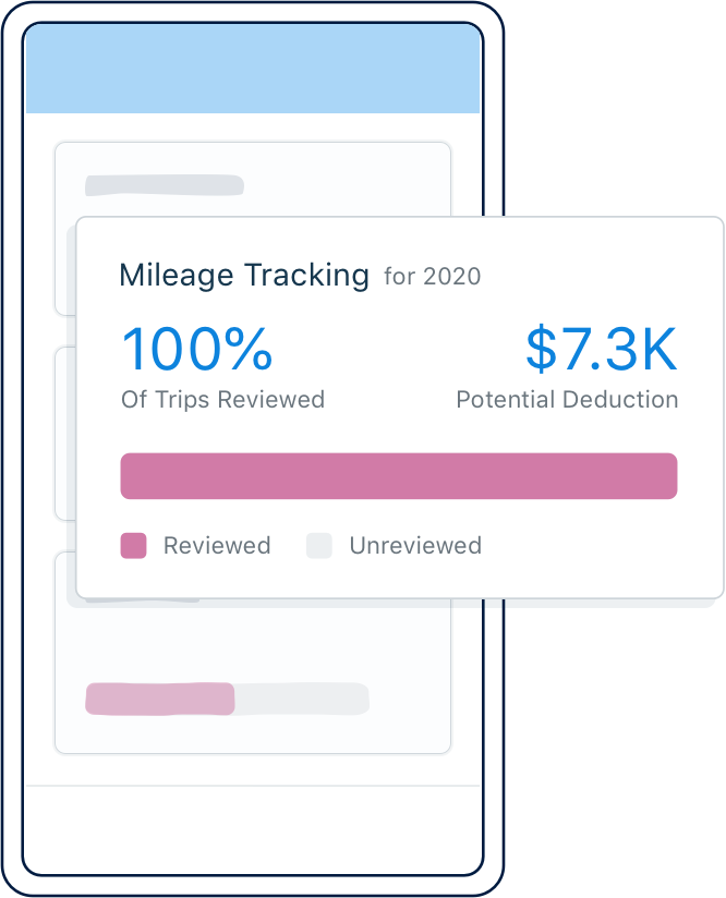 Mobile Mileage Tracking modal