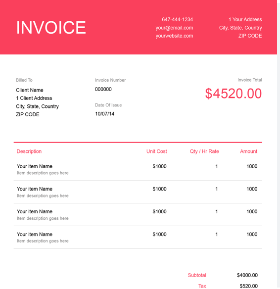 Video Production Invoice Template Free Downloadable Templates
