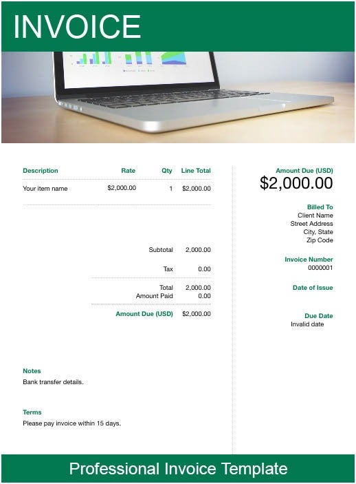 Professional Invoice Template