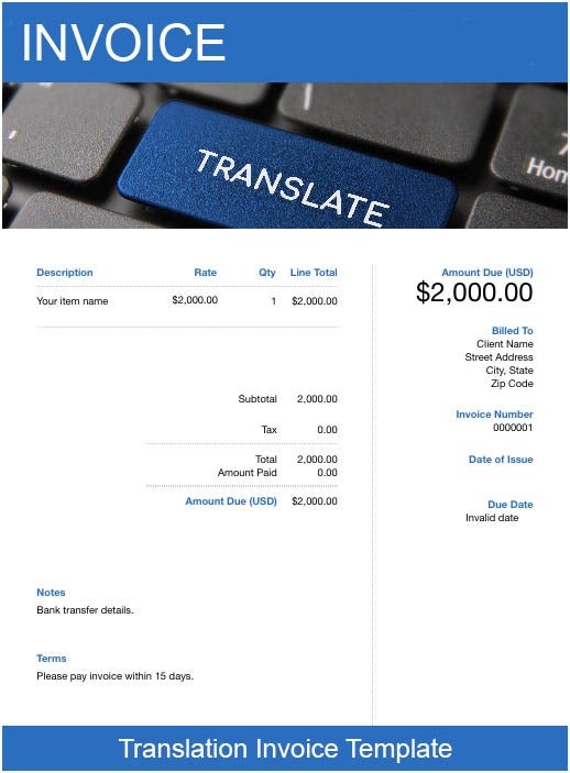 Translation Quote Template
