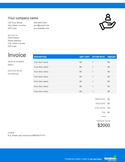 service invoice template
