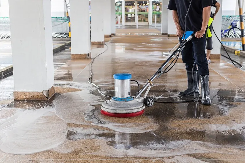 Parking Garage Pressure Washing