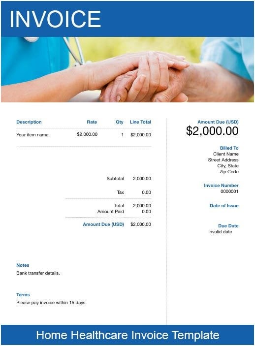 Free Home Health Care Invoice Template Download Now FreshBooks