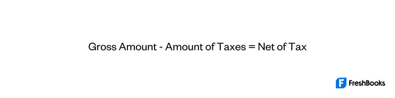 Net of Tax Formula