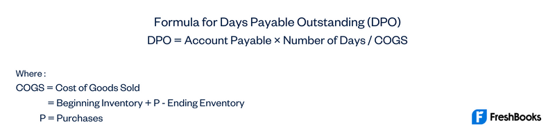 Days Payable Outstanding Formula