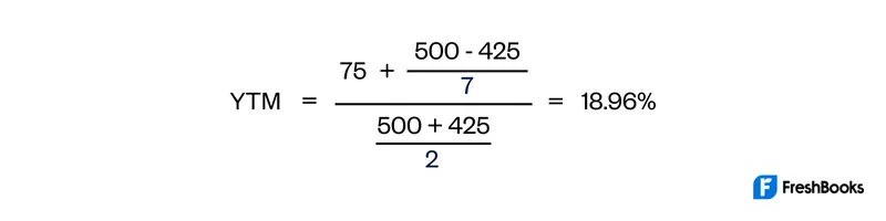 Yield to Maturity Calculation