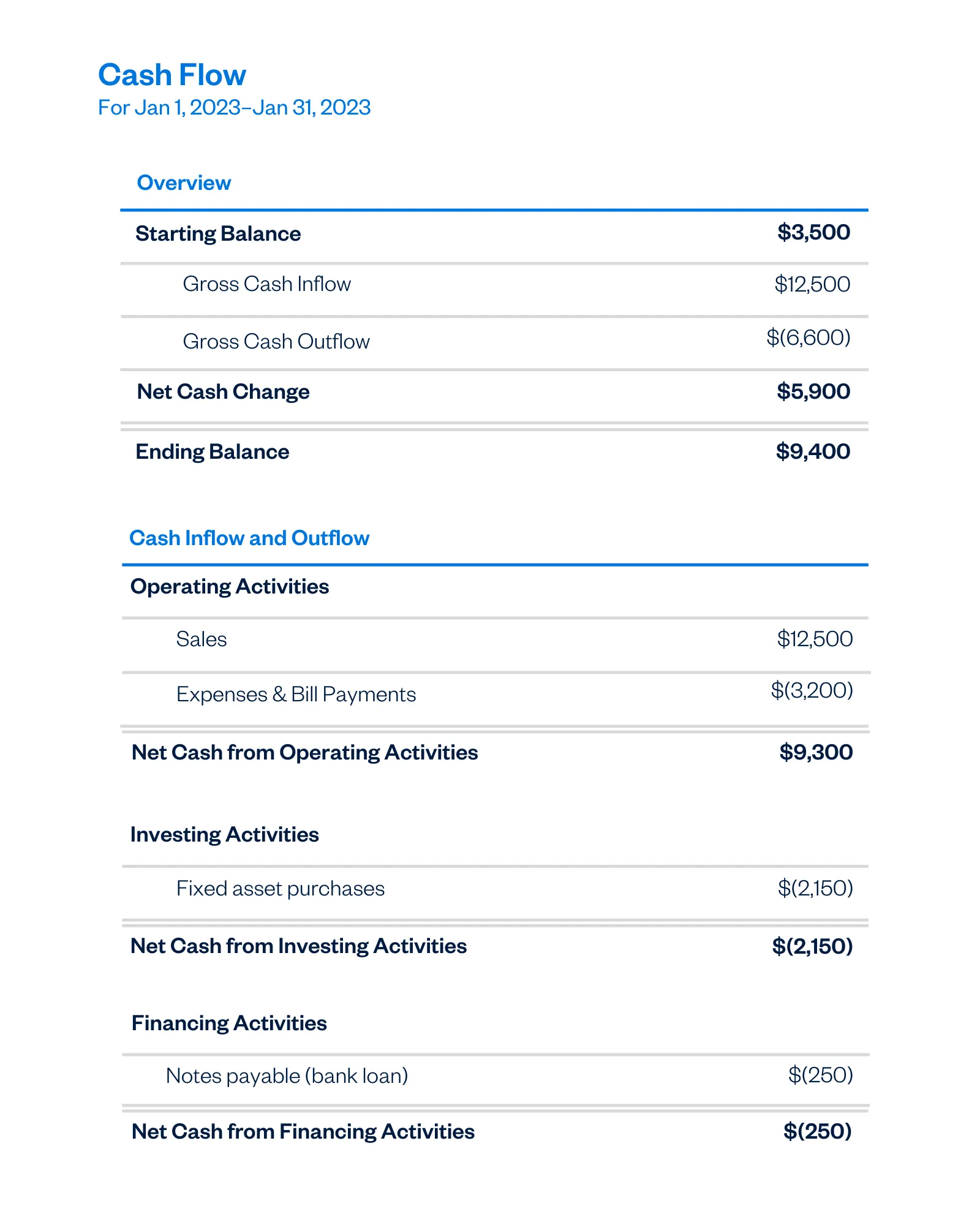 Cash Flow Statement