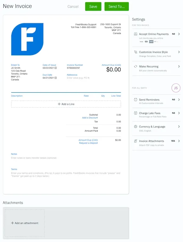 business invoice template