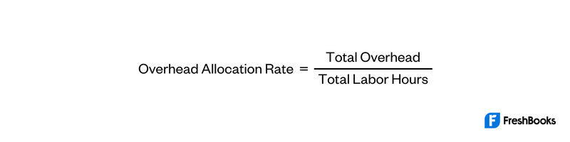 Overhead allocation rate formula