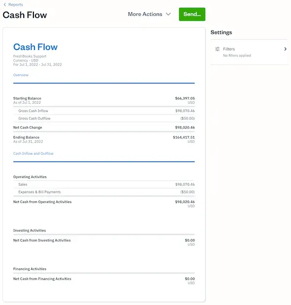 cash flow statement