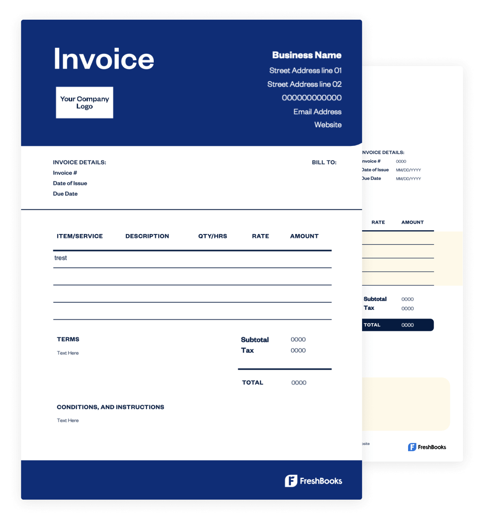 Compare Itemized Invoice Template Vs FreshBooks invoicing software