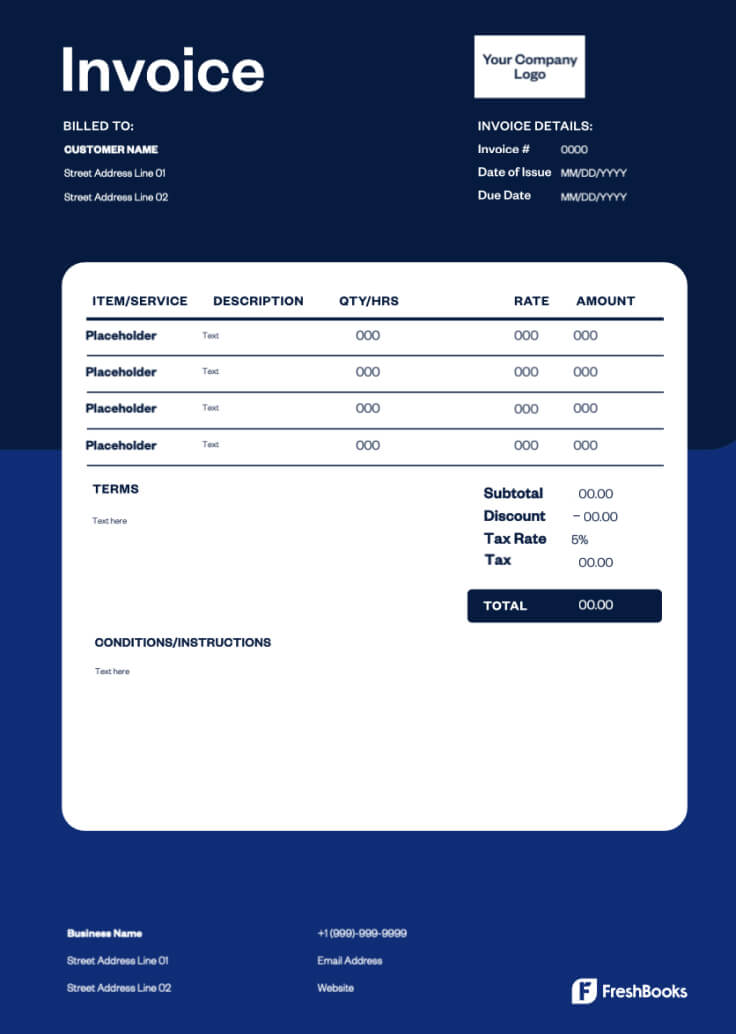 Invoice for trucking company