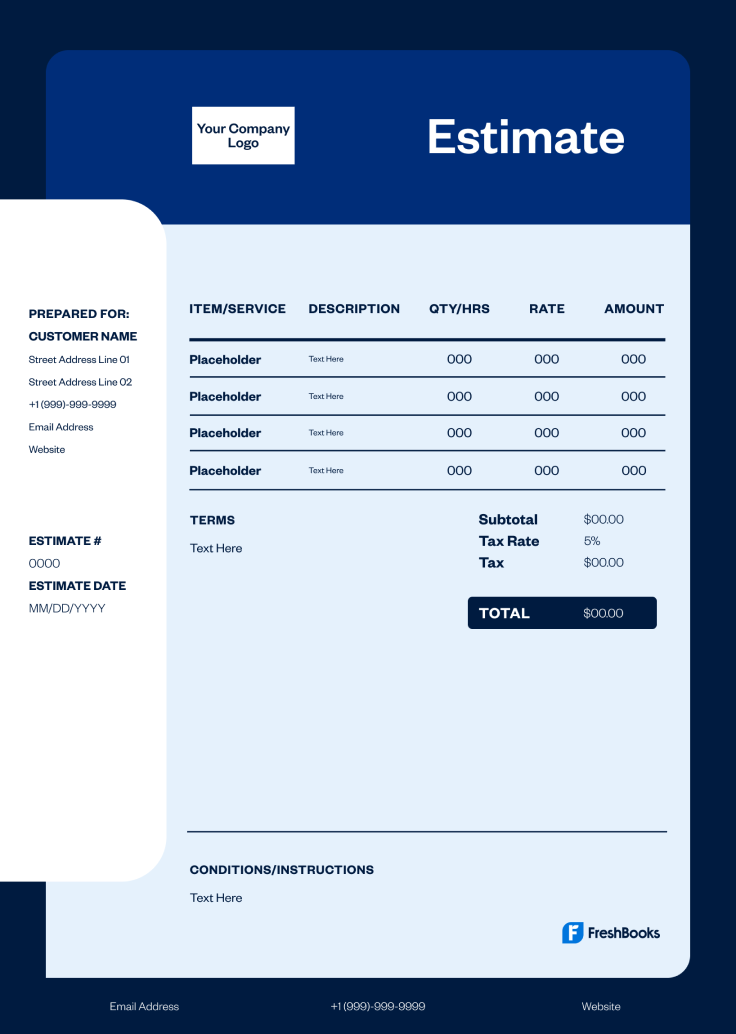 Cleaning Estimate Template - Style 7