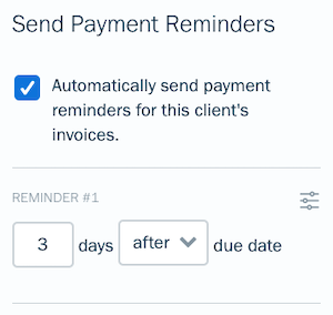 Automatically Send Late Payment Reminders and Bill Late Fees modal